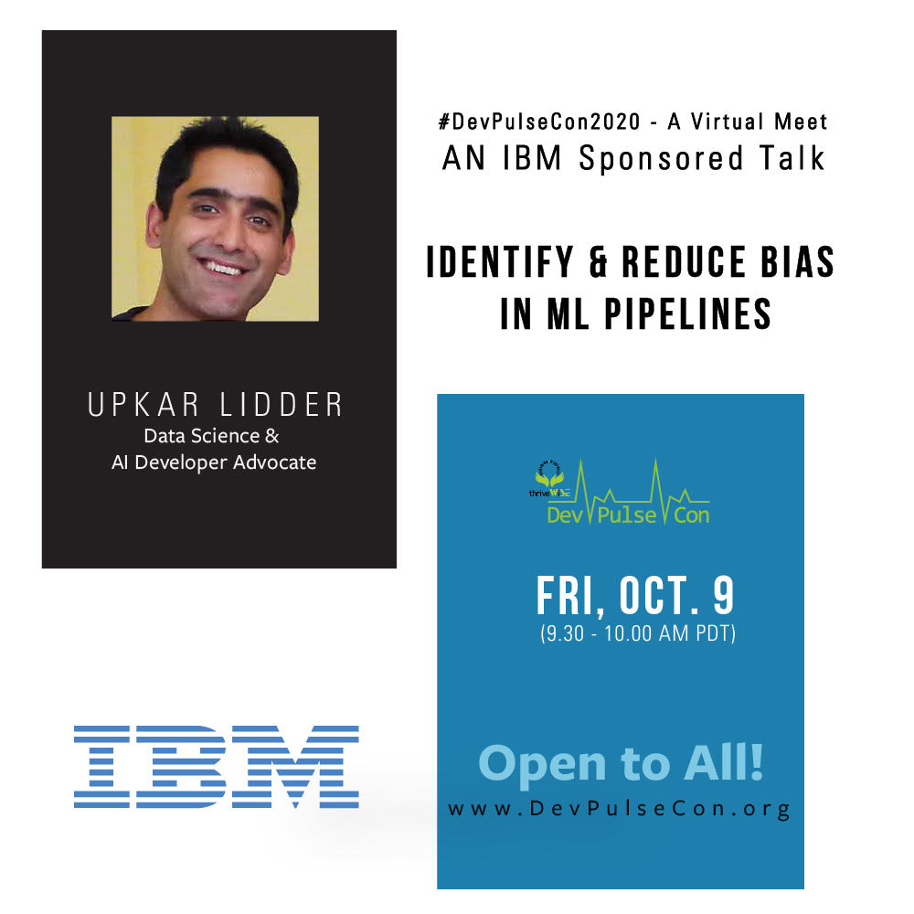 Thrive_WiSE_Org's tweet image. Rounding out our sponsored keynote series, Upkar Lidder from @IBM will host an enlightening discussion on Identifying and Reducing Bias in ML Pipelines. 

All keynotes, lightning talks, and recruiting sessions are free to attend. Register now ow.ly/ks7C50BDF4l