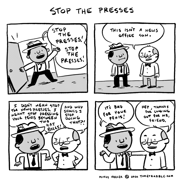 i drew a comic about stopping the presses 