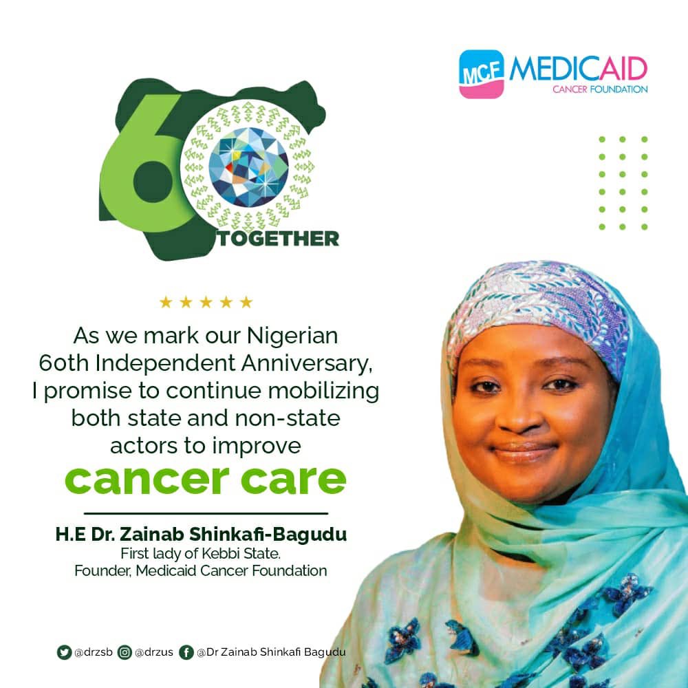 'As we mark Our Nigerian 60th Independent Anniversary, I promise to continue mobilizing both State and non-state actors to improve #Cancer Care.'
-@DrZSB Founder @MedicaidcfP, Board Member @uicc.

#UICC #AfricanCancerCEOs #COVID19 #CancerOrgs #UHC #WorldCancerCongress