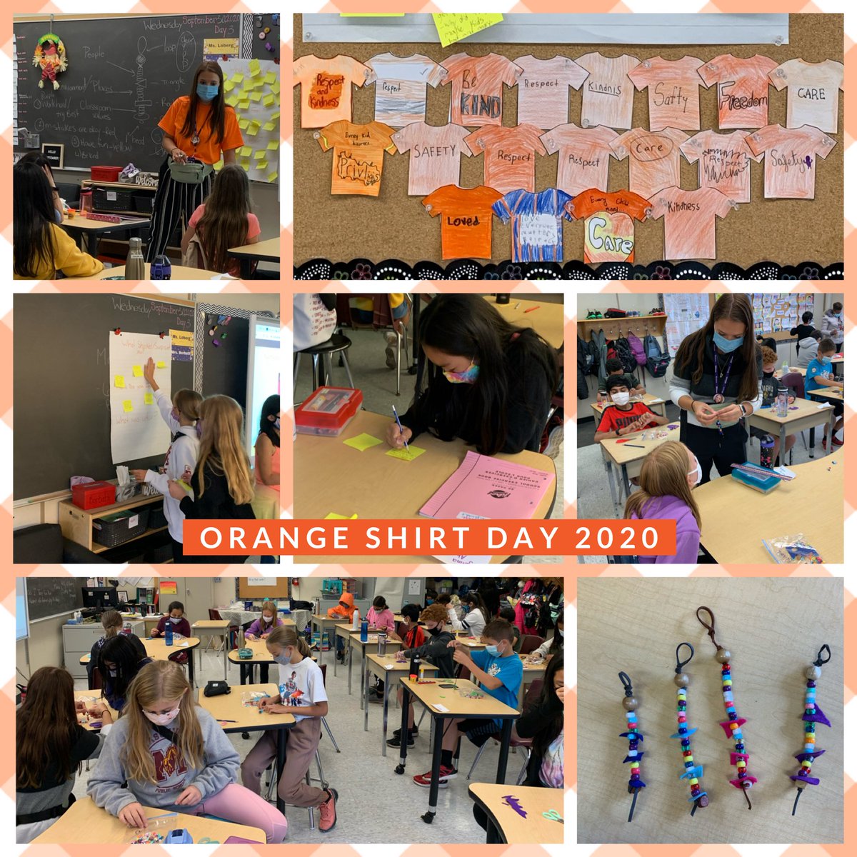 Ss actively participated in #OrangeShirt Day with lessons w/ Miss Loberg, 2yr Western 👩🏻‍🏫. They were inquisitive, respectful &amp; provided meaningful discussion. Finished off today with a Beaded Timeline. <a href="/masonville_ps/">Masonville PS</a> <a href="/TVDSB/">Thames Valley DSB</a> <a href="/fnmitvdsb/">FNMI Thames Valley</a> 🧡🧡🧡