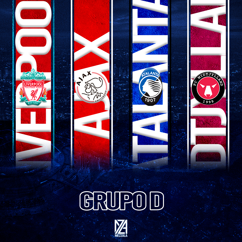 MezzalaProyect's tweet photo. ¡Así queda el Grupo D de la @LigadeCampeones !⭐⭐⭐

🏴󠁧󠁢󠁥󠁮󠁧󠁿 @LFC
🇳🇱 @AFCAjax 
🇮🇹 @Atalanta_BC
🇩🇰 @fcmidtjylland 

#UCLdraw https://t.co/NX4x2iC4v2