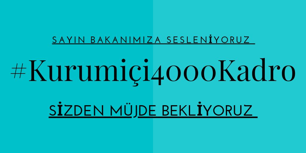 Sayın Bakanım 
9. yıla yaklaşan bekleyişimiz kadro kısıtlaması yüzünden ümitsizliğe düşülmemesi için,

Kurumiçi 4BinGelirUzmanı

<a href="/BeratAlbayrak/">Berat Albayrak</a> 
<a href="/NureddinNebati/">Dr.Nureddin NEBATİ🇹🇷</a> 
<a href="/YanikNebi/">Nebi</a> 
<a href="/ismailemanet/">İsmail Emanet</a> 
<a href="/HMBakanligi/">T.C. Hazine ve Maliye Bakanlığı</a> 
<a href="/HmbSosyalMedya/">Hazine ve Maliye Bakanlığı Sosyal Medya</a> 
<a href="/gibsosyalmedya/">Gelir İdaresi Başkanlığı</a>