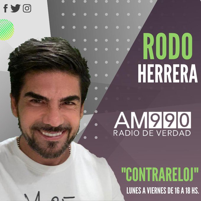 [AIRE] Ya comienza #Contrareloj, con la conducción de <a href="/roditoherrera/">Rodo Herrera 🇦🇷🇪🇸🇺🇸</a> y @Veralbanese | 📲 113-828-0990 - 💻 la990.com.ar