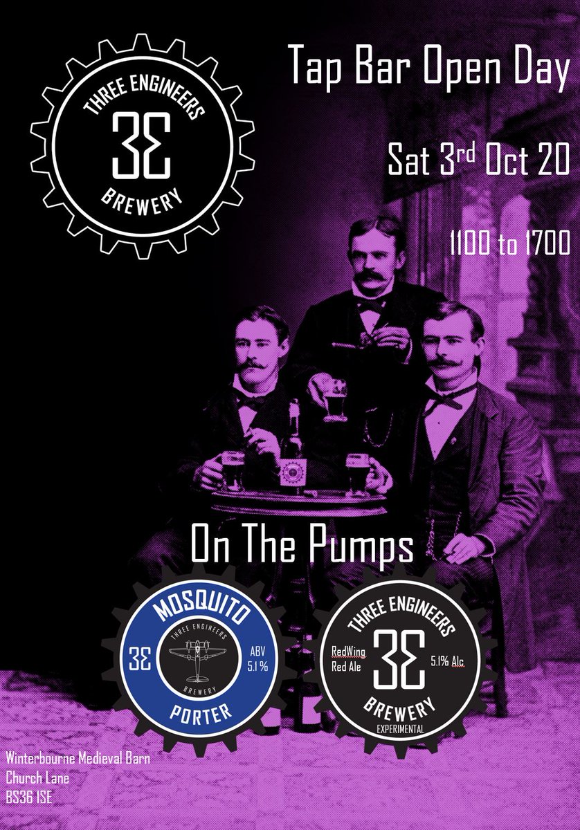 ThreeEngineers's tweet image. We are having a Tap Bar open day this Sat (3rd Oct)