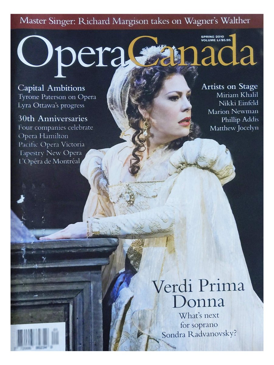OperaCanada's tweet photo. Today's #retrocover is a who's who of Canadian opera! Company milestones & fab artists of note:
@PacificOperaVic
@TapestryOpera
@operademontreal
@SondraRadvan
@SongbirdKhalil
@PhillipAddis
Vol. 51, Spring 2010
📷Marty Sohl/@MetOpera
#OC60
#canadianoperasingers
#primadonna https://t.co/AN5ClmOFoU