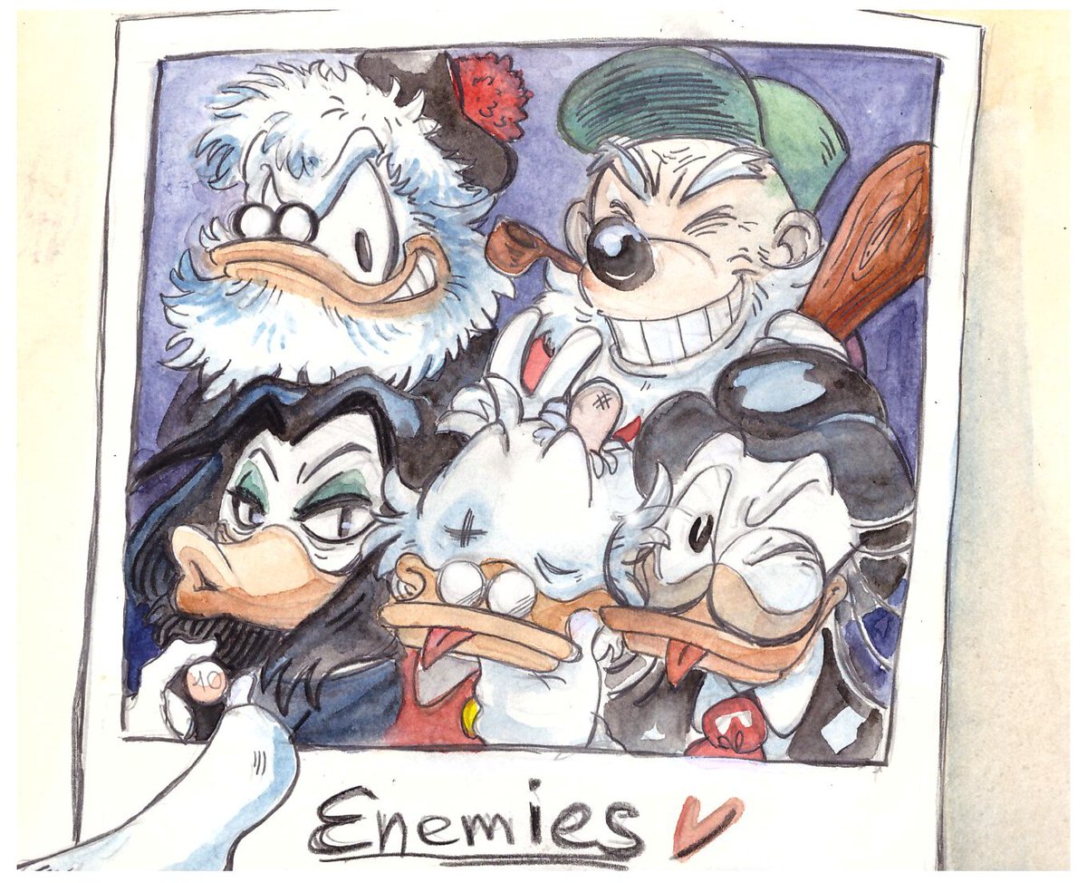 SalemaRu's tweet photo. #scroogeweek2020 #Scroogemcduck #DisneyDucks #MagicadeSpell #FlintheartGlomgold #JohnRockerduck #GrandpaBeagle 

Scrooge week, day 4: Enemies 
One of the most important guys in his life after family... and creditors👌 https://t.co/MLBnJvrCFZ