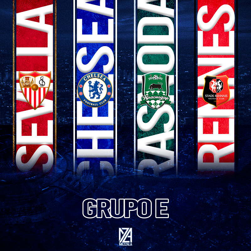 MezzalaProyect's tweet photo. ¡Así queda el Grupo E de la UEFA Champions League!⭐⭐⭐

🇪🇸 @SevillaFC 
🏴󠁧󠁢󠁥󠁮󠁧󠁿 @ChelseaFC 
🇷🇺 @FCKrasnodar 
🇫🇷 @staderennais 

#UCL https://t.co/sAB8xFOv2K