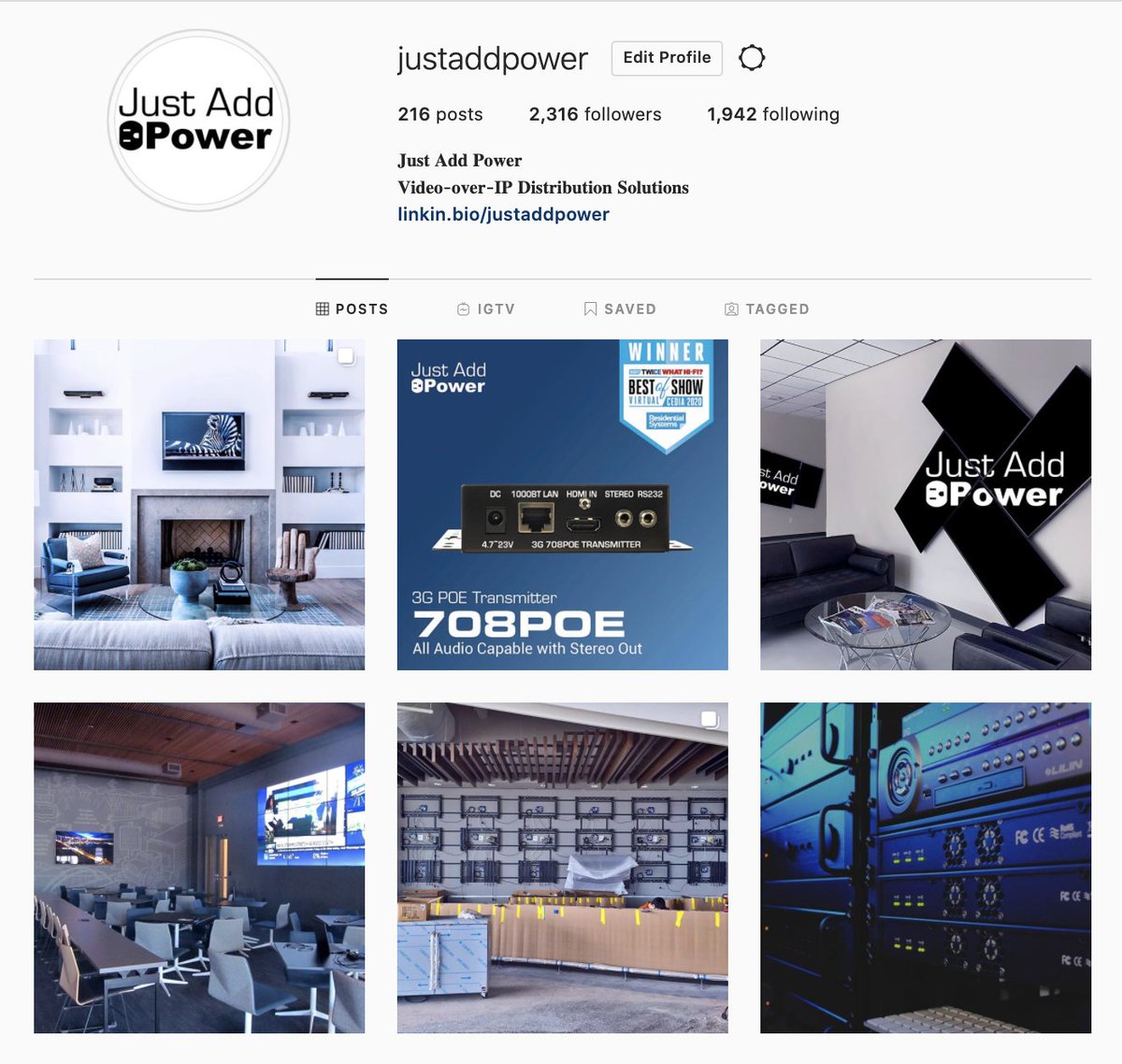 JustAddPowerHD's tweet photo. Stay current with Just Add Power's latest news by following some of our other social media accounts: 

Instagram: https://t.co/UKvWgGyT5K
Facebook: https://t.co/4BumJqH3Rv
Linkedin: https://t.co/4nzFEMDIp9 https://t.co/INYEP0SC31