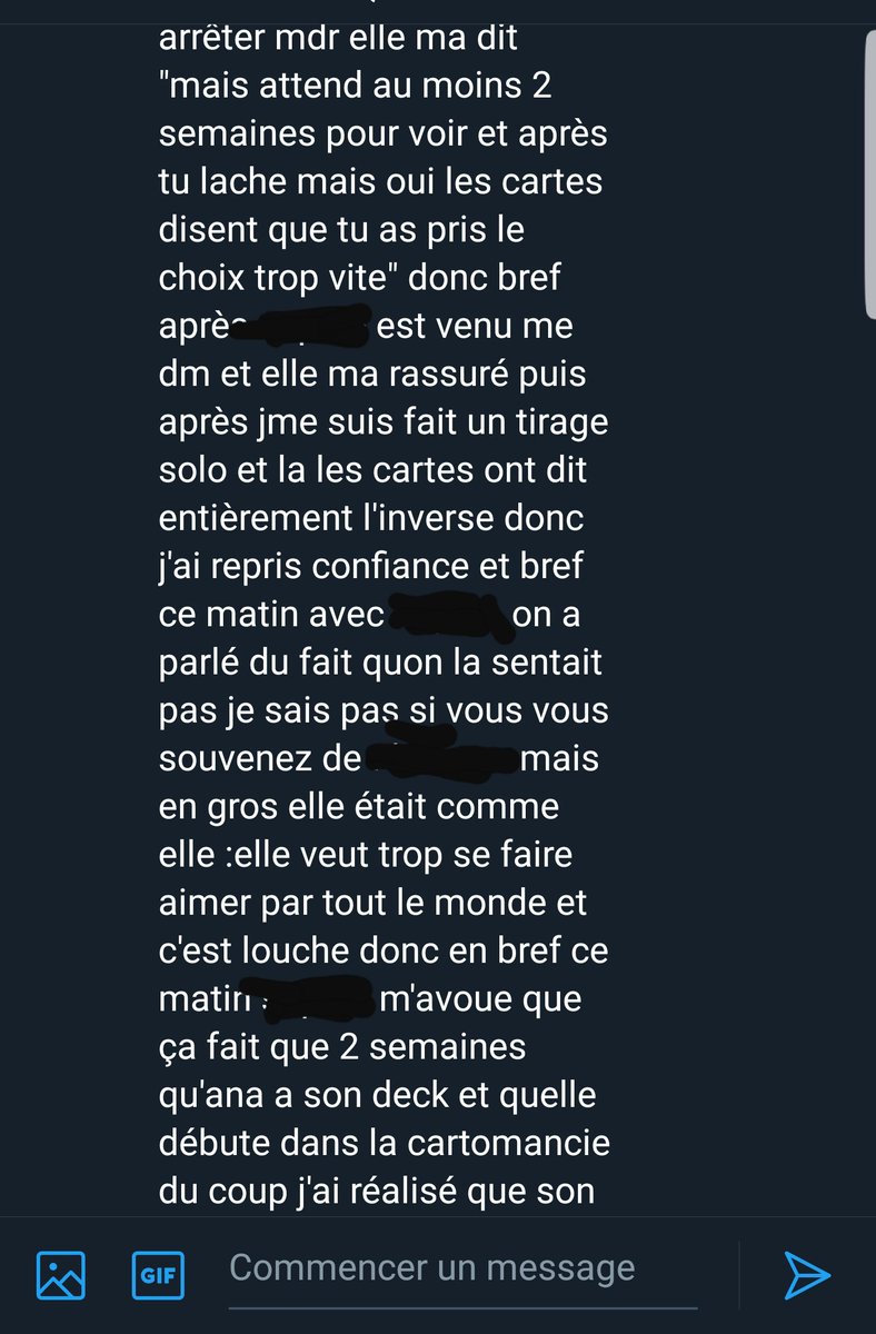 Ce qui a eu comme résultat de faire totalement douter une de ses clientes sur son avenir pro, elle aurait pu changer de voie par sa faute!Alord imaginez si elle s& #39;amusd a prédire plus grave!Elle pourrait même causer des suicides ect!