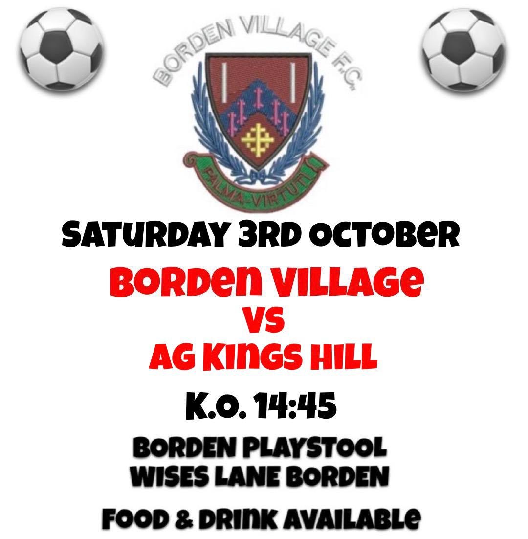 VillageBorden's tweet photo. Get down to the playstool  this Saturday and support the villagers V  @KingsHillFC https://t.co/EZlmDwghmz