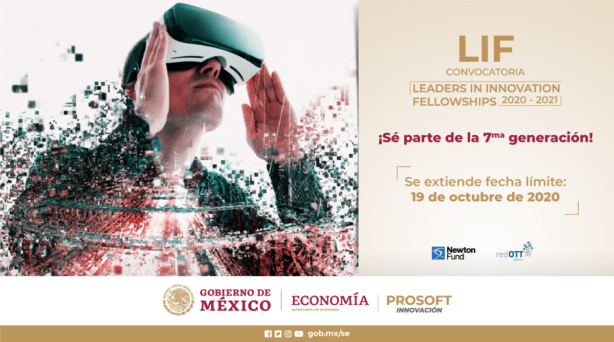 SE_mx's tweet photo. ¿Ya conoces la convocatoria para el programa Leaders in Innovation Fellowships 2020-2021? 

🗓️Tienes hasta el 12 de octubre de 2020 para realizar tu registro.

💻https://t.co/OlWOPQyMHl 
#LIF7 
#InnovaciónMX https://t.co/0VBXnBxZk3