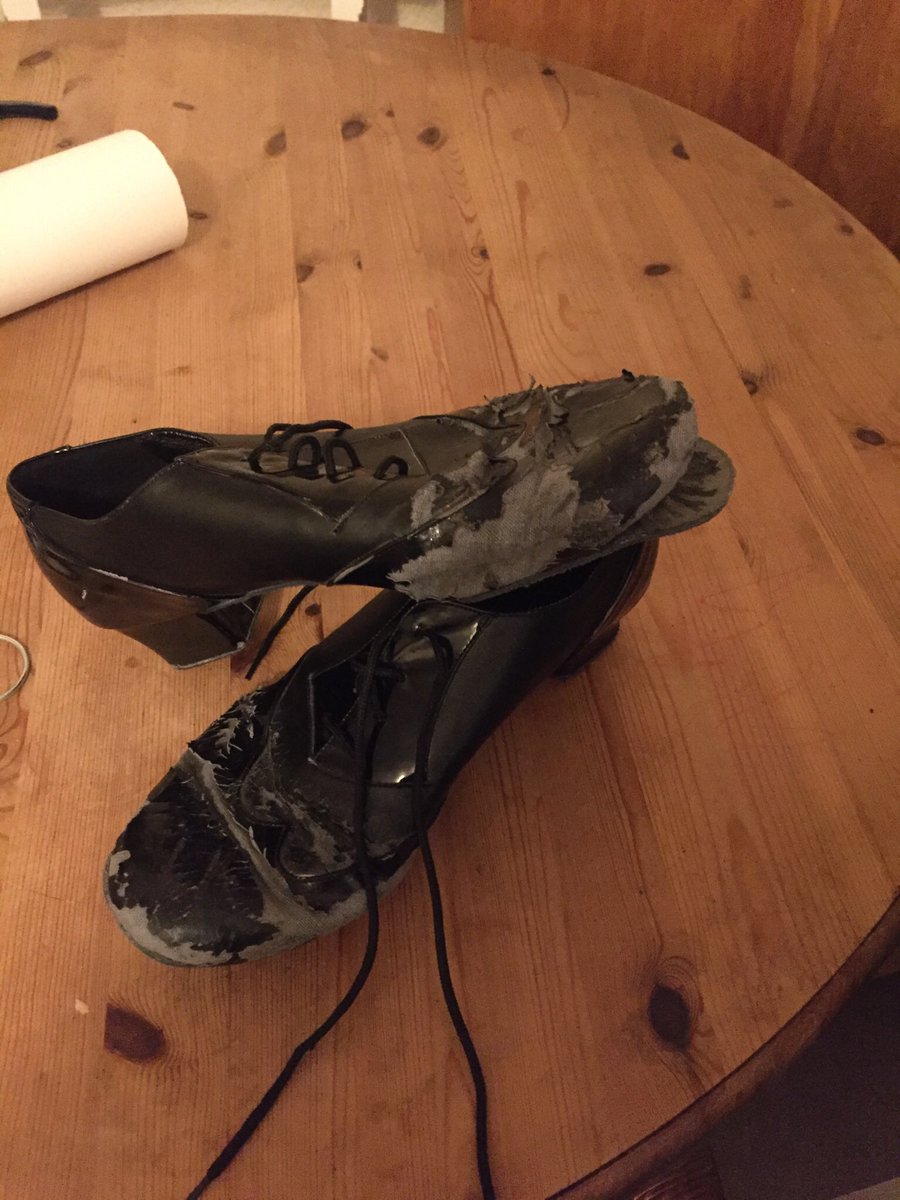 So this has finally happened, they have served me well over the years now they need to lay to rest. #dancing #ballroom