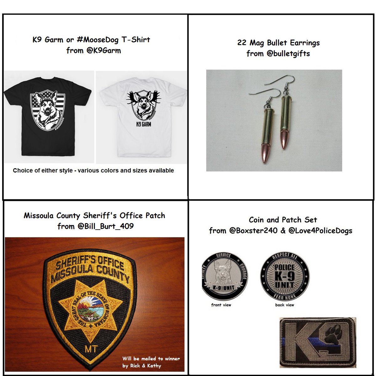 catmom_kathy's tweet image. K9 Fundraiser for @PawsAlive

Donate➡️ tinyurl.com/BGK9Raffle

To enter raffle

1⃣ Donate on Oct 1 - Oct 16
2⃣ Follow @PawsAlive
3⃣ Like &amp;amp; Retweet this tweet
4⃣ Message copy of receipt to @bulletgifts

1 entry for every $10 donation⤵️

Winners announced Oct 18

#K9ArmyStrong #K9
