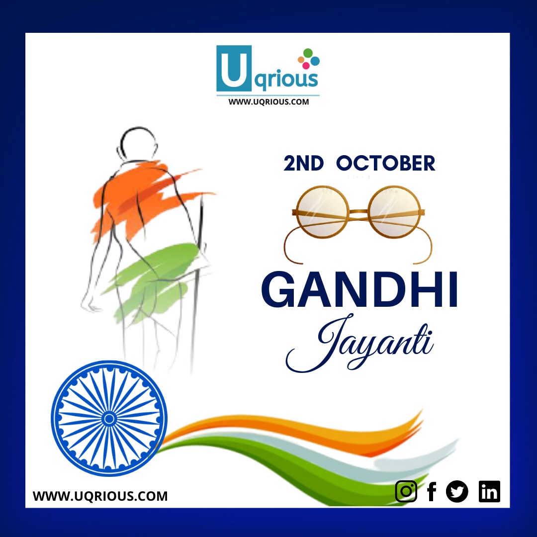 Uqriousgroup's tweet photo. A grateful nation remembers and pays respectful tribute to father of the nation, Mahatma Gandhi, on his birth anniversary.
#MahatmaGandhi #GandhiJayanti2020 #DigitalWithUqrious #UqriousMedia #UqriousAcademy https://t.co/S5j7h3BWxU