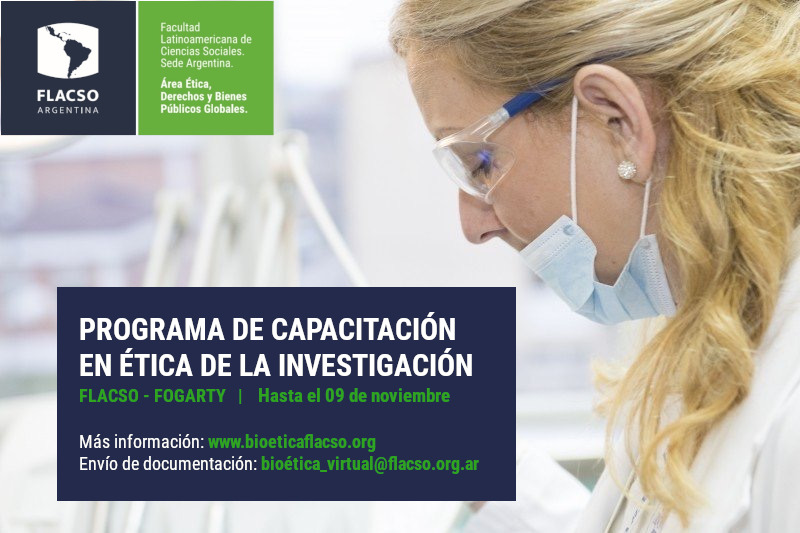 🗣️ Beca FLACSO/Fogarty para Capacitación en Ética de la Investigación 

🗣️ FLACSO/Fogarty Scholarship for Research Ethics Training 

Detalles: flacso.org.ar/formacion-acad… 

<a href="/LauraFBelli/">Laura F Belli</a> <a href="/MarceloAIegre/">Marcelo Alegre</a> <a href="/sol_terlizzi/">María Sol Terlizzi</a> <a href="/Anagpalmero/">Ana Palmero</a> <a href="/HolzerSofia/">Felicitas Sofia Holzer</a> <a href="/EpidemicsEthics/">Epidemics Ethics</a> <a href="/colegiobioetica/">Colegio de Bioética</a>