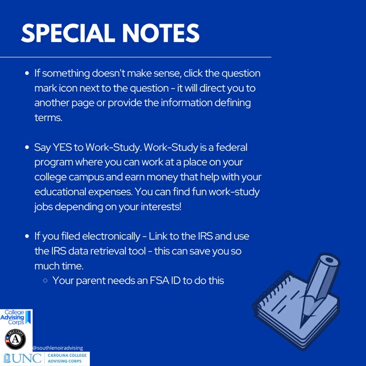 surry_advising's tweet photo. FAFSA IS OPEN!! Every senior applying to ANY college should complete this! More info in my bio. @eastsurryhs @SurryCentralHS https://t.co/RF24UeP7cx