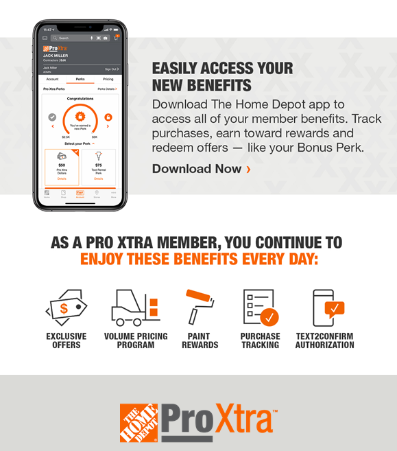 You asked for it you got it, Pro Xtra Perks launched today.  Download the app, login and start saving.  Pro Xtra Perks the rewards program just for our Pros.  Happy Pro Appreciation Day!