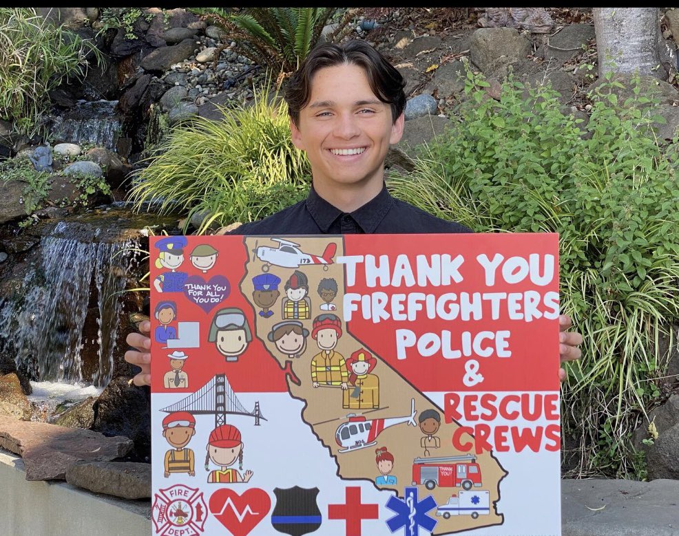 tisal's tweet image. Caring For Fire Victims. My son, Luke, started a fundraiser to benefit fire victims. CaringForFireVictims.com signs for $35 to say thank you to firefighters while raising $$$ for fire victims. Art designed by Chris Fahey, NY teacher. Proceeds to charities Puente, ALAS, and VCU