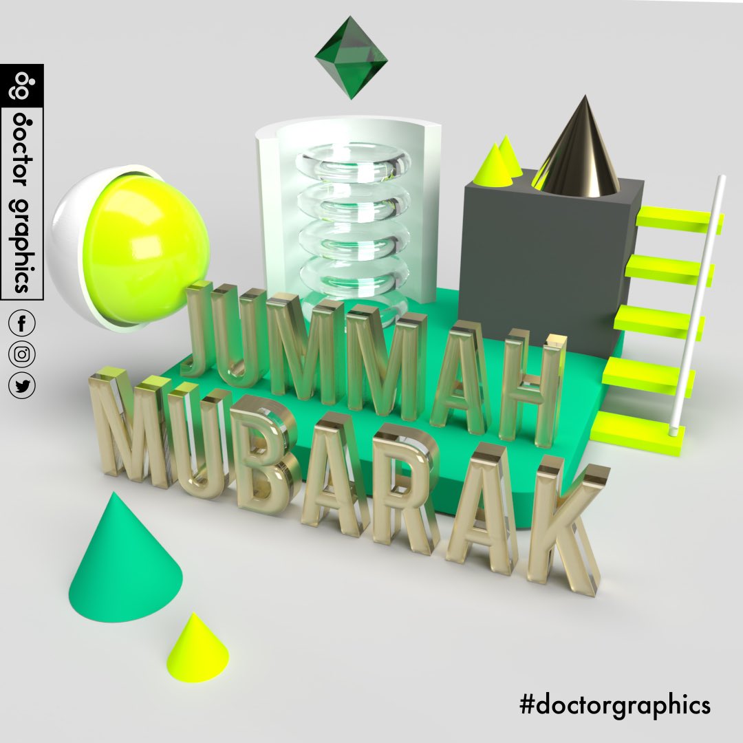 doctor_graphics's tweet photo. #jummahmubarak 
.
.
.
.
.
#haveablessedday #friday #fridaydesigns #muslimdesignercommunity #designinspiration #designoftheday #designoftheweek #3ddesign  #adobedimension #dimension20 #1442hijriyah #3dmodeling #3d #doctorgraphics https://t.co/Xb6zOXTpGo