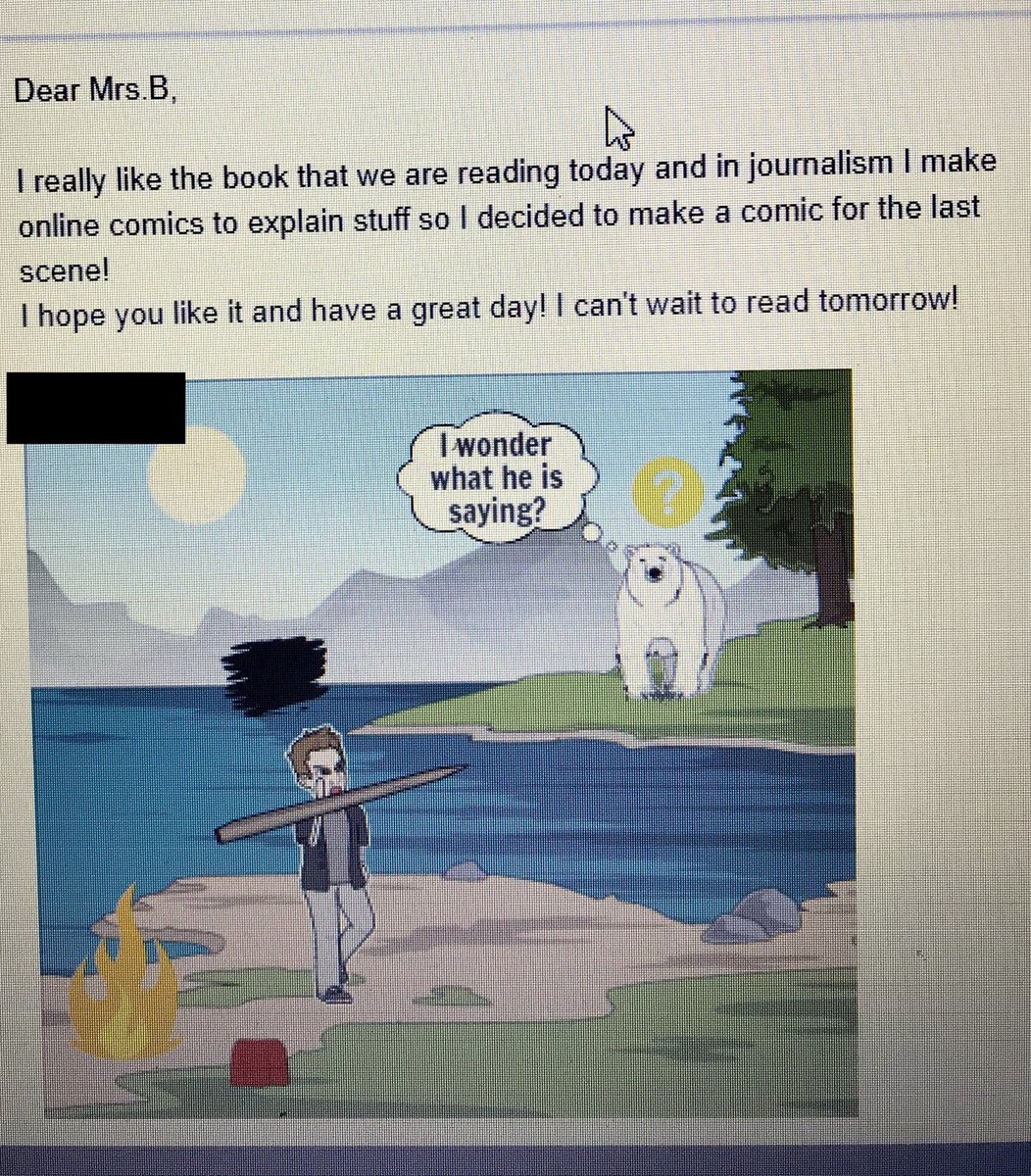 bollinger_mpms's tweet photo. This email and art from a student made my day! Glad kids can combine @MrsMillerMPMS ‘s content with mine! @MpMiddle https://t.co/fIVjk25VSL
