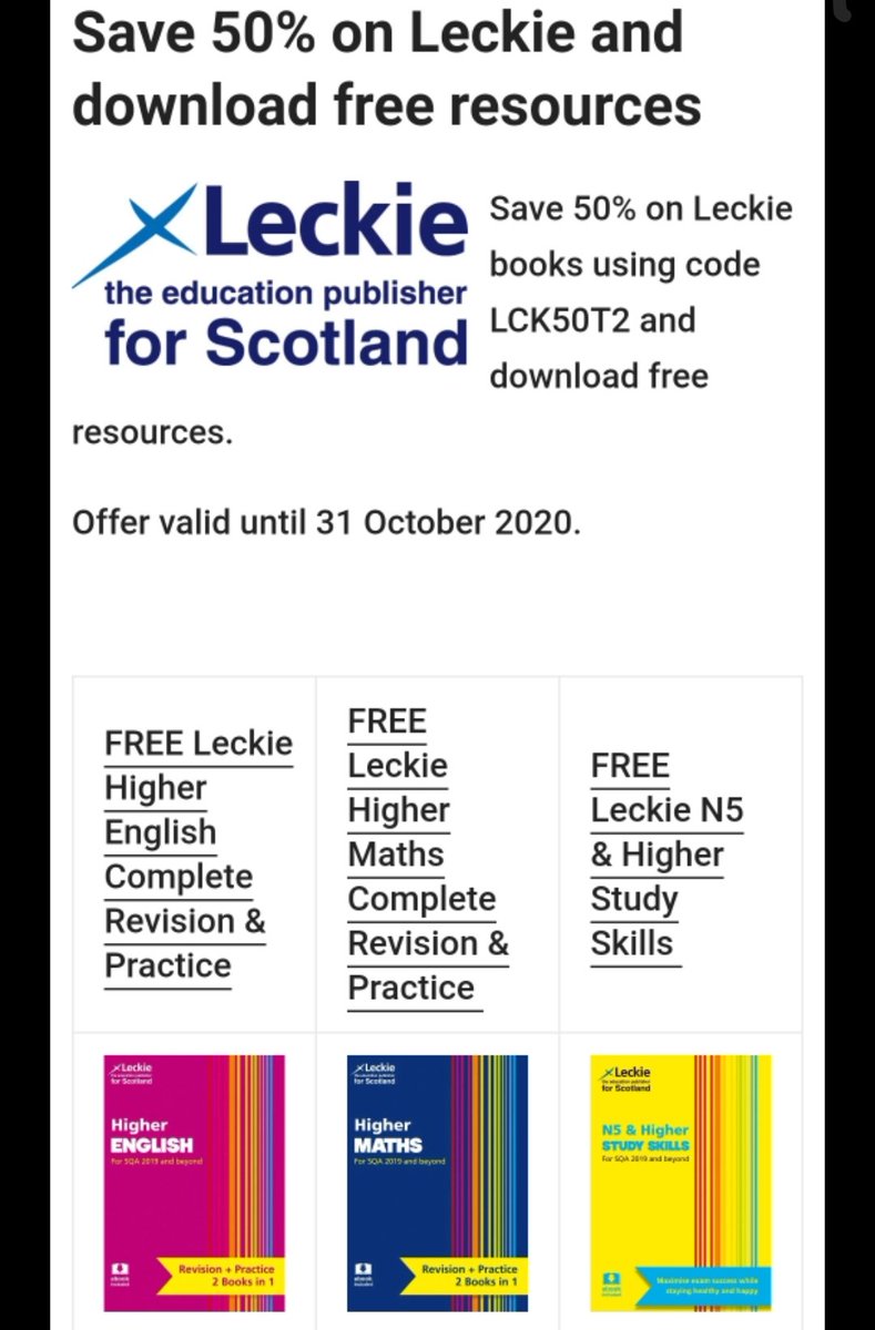 Miss_Quinn_MA's tweet image. Worth a download Highers and N5s for Personal support periods or even a purchase #revisionguides #leckieanleckie #English #preparetopass