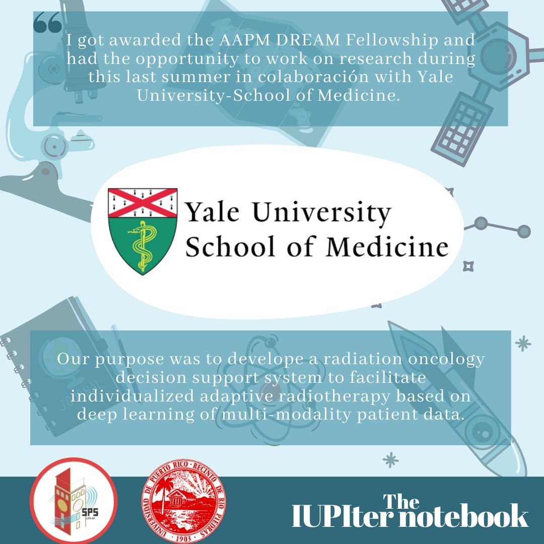 SPSUPRRP's tweet photo. The IUPIter Notebook ❤️
Learn more about Génesis and her experiences as a Medical Physicist in the making!
~
#TheIUPIterNotebook #IUPIter #IUPI #UPRRP #UPR ✨ https://t.co/nrqLPgGUhM