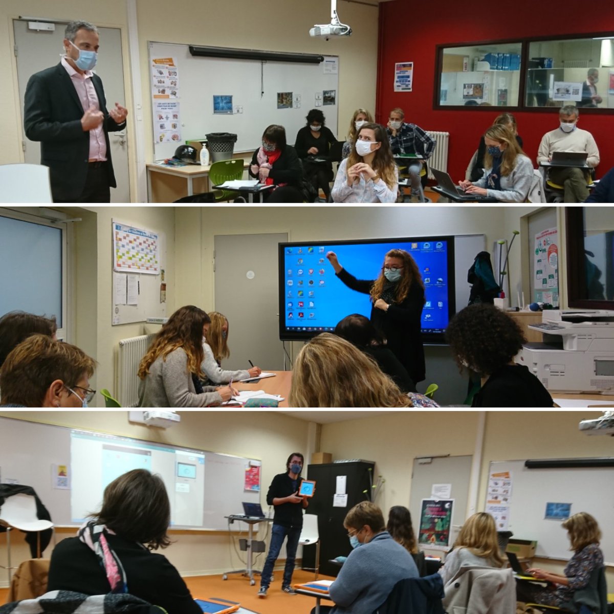 COSTONPhil's tweet photo. 1er jour sur ma nouvelle mission de #CPD_Numérique 35
Au programme : #formation sur les usages du #numérique en classe proposée aux nouveaux #CPC d'Ille-et-Vilaine dans les locaux de la @cpn35 de la Binquenais
#coanimation : @cbarouk35, @SophieM_Tweet,
@LaurentTouchet
@DSDEN_35 https://t.co/WCZsRjnFHl