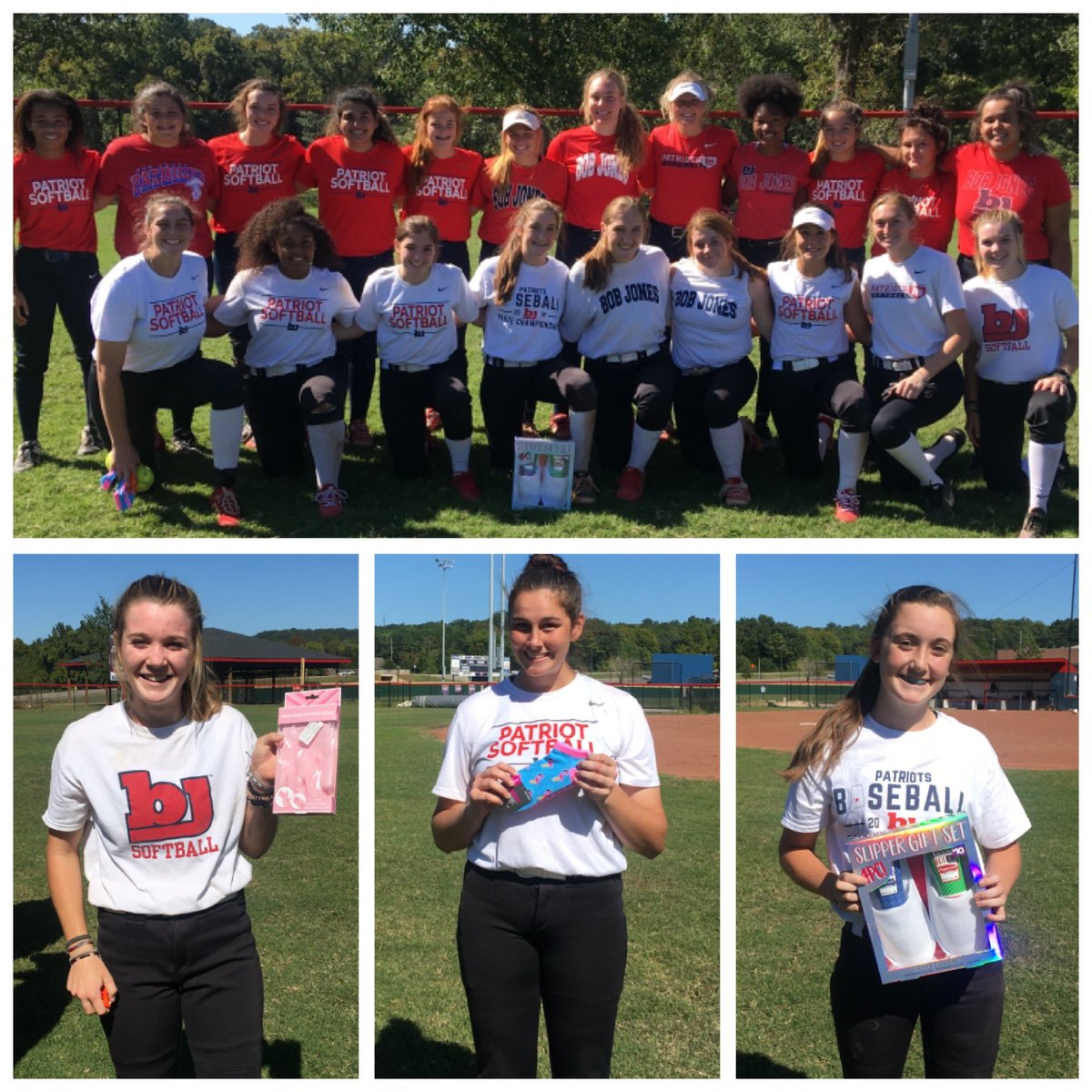 bjhssoftball's tweet photo. Scrimmage on final day before Fall Break with Athletes Unlimited scoring! 1st-Megan, 2nd-Charlotte, 3rd-Aubrie. Team winner: Team Lisenby with walk off in bottom of 7th by Natalia! https://t.co/YQ1HcX0Sak