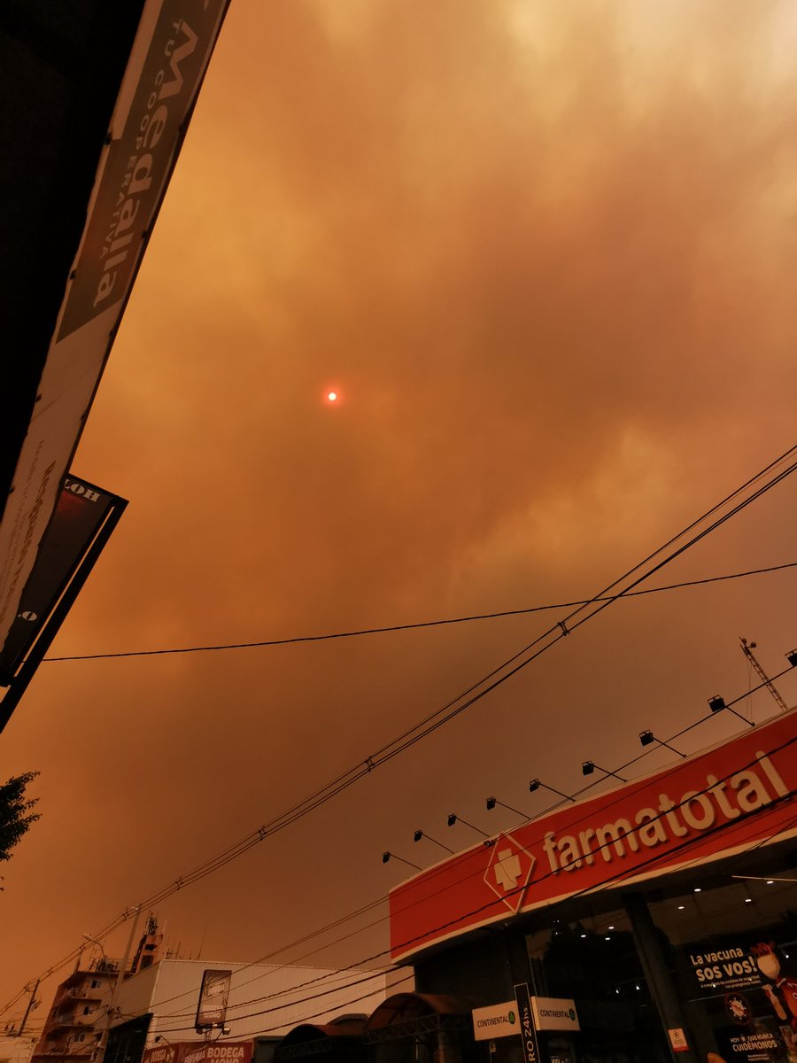 lwtbravery94's tweet photo. No, no es un mal clima, no es lluvia que se acerca es humo, el cielo es humo, el Paraguay es fuego ahora mismo y al gobierno le interesa una mierda, los bomberos apenas están tratando de salvarnos, el pueblo esta saliendo con valdes de agua y con mangueras
#ParaguaySeQuema https://t.co/5YaNj1g89B