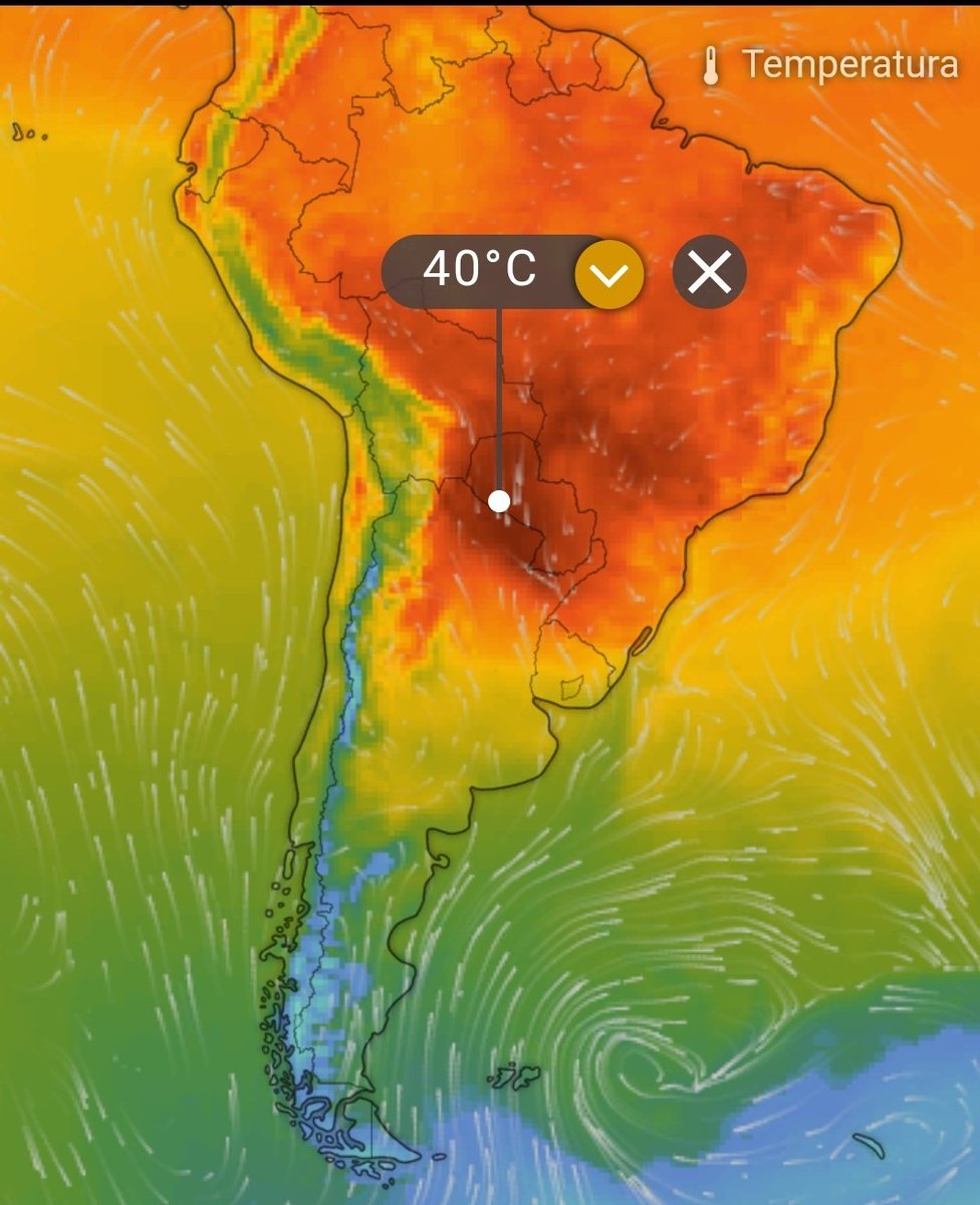mark10gonzalez's tweet photo. Paraguay está teniendo la temperatura MÁS ALTA DEL MUNDO.

Con 40 grados y una térmica de 44 grados.

Superando incluso el calor del Desierto del Sahara, de África.

🔥🇵🇾 https://t.co/VZIUiLca7Y