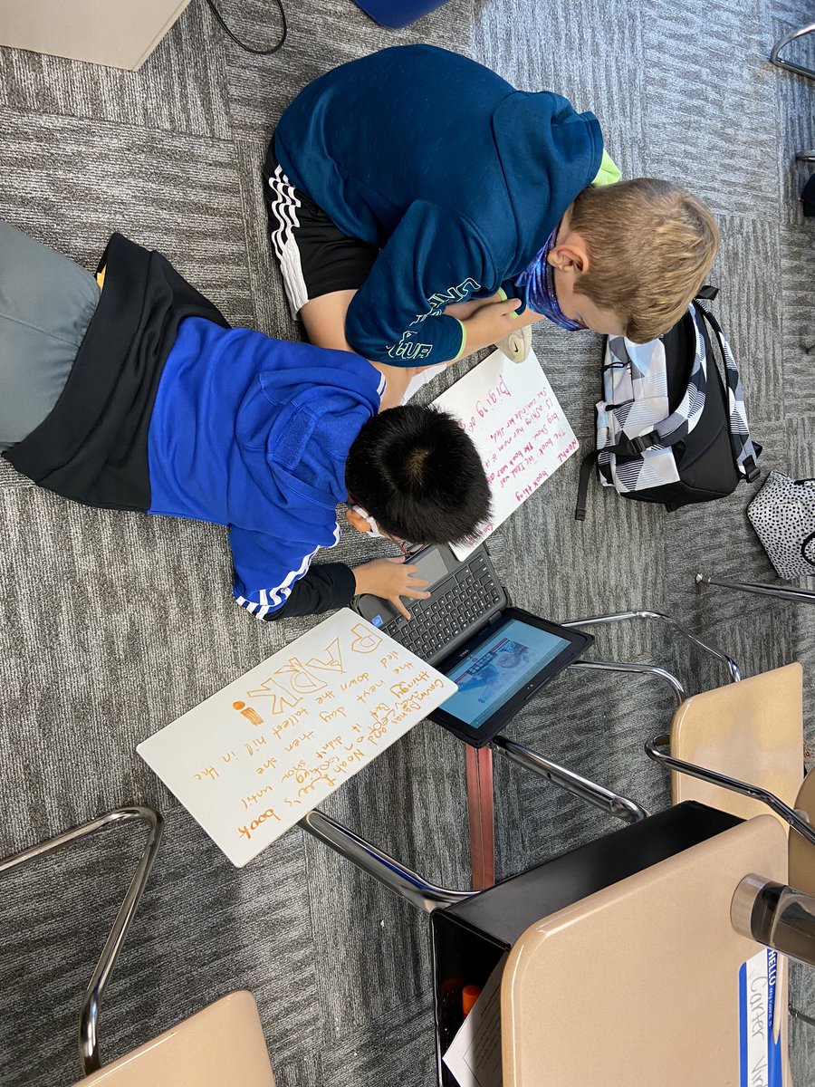 mslilywright's tweet photo. Loved seeing such collaboration between partners today while we learned how to use technology to give book talks! These kiddos are turning into amazing readers! https://t.co/K7rKnPlIOU