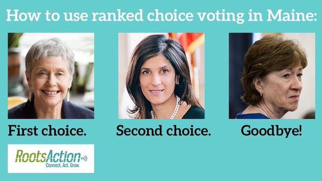 Here is the beautiful thing about ranked choice voting...

You don’t have to vote your fears.

You can vote your hopes.
You can vote for progress.
You can vote for a better world.

#RankLisaFirst and #FireSusan.

P.S. We need to bring ranked choice voting to all 50 states.