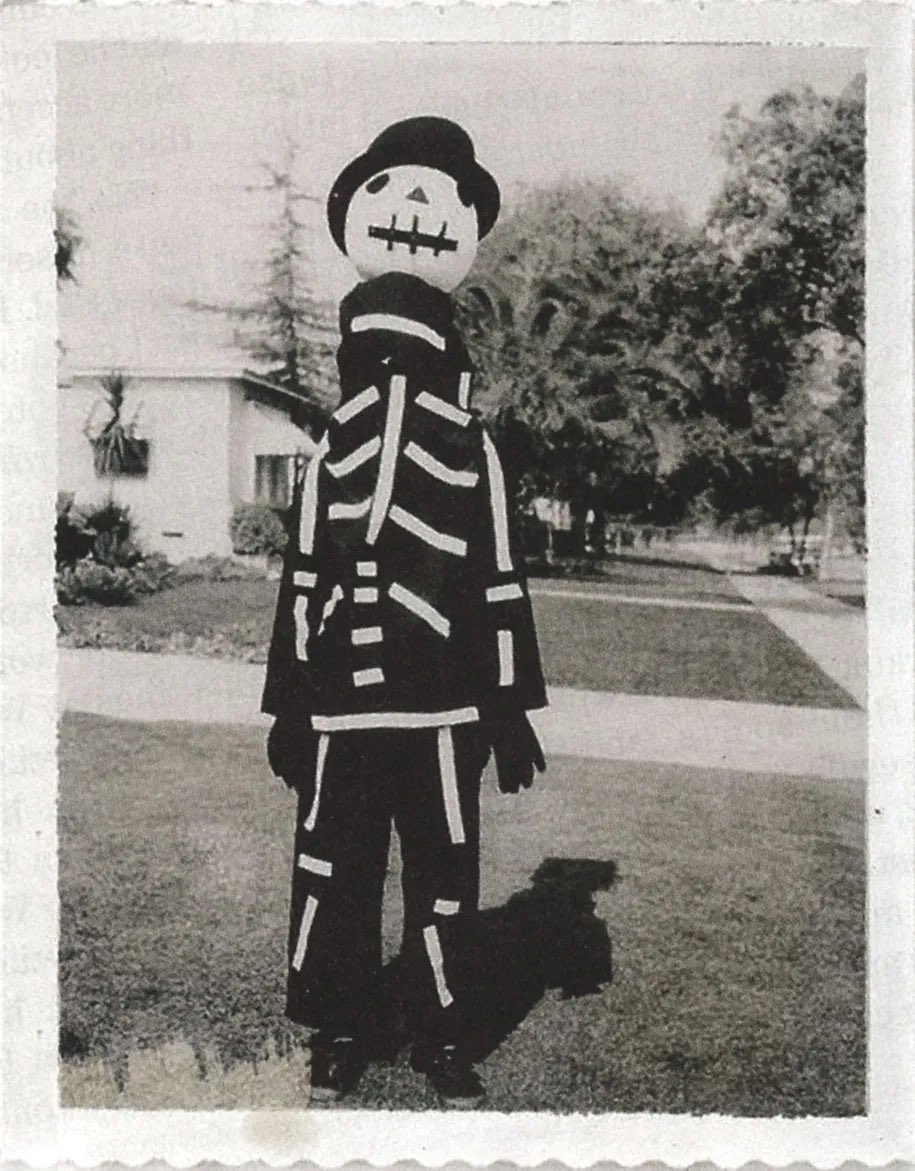 Tim Burton in his Halloween costume his mother made him in 1967.