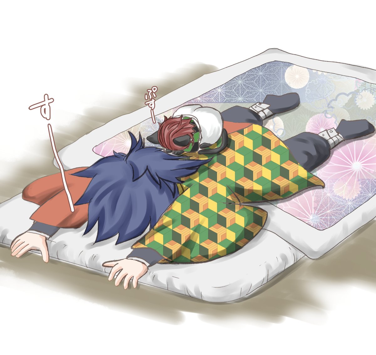 任務の後つかれ寝してしまったぎゆさんとやっと帰ってきたのにろくに構ってもらえなか くじら まだまだ原稿のイラスト 任務の後つかれ寝してしまったぎゆさんとやっと帰ってきたのにろくに構ってもらえなか くじら まだまだ原稿のイラスト