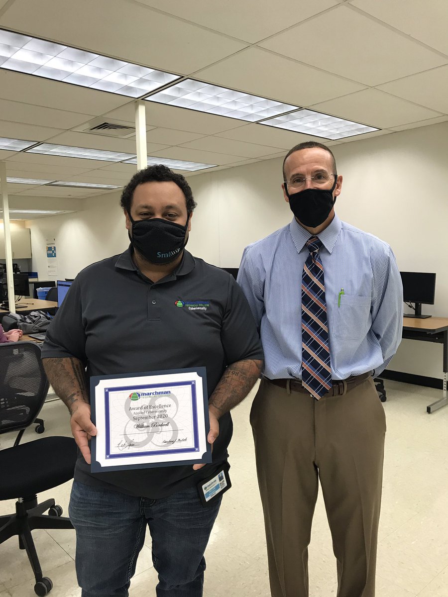 Congratulations William Birdwell, September Award of Excellence recipient representing Applied Cyber Security.