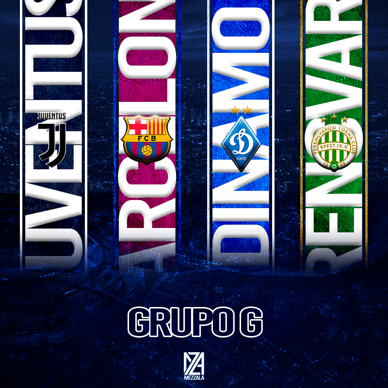 MezzalaProyect's tweet photo. Así queda el Grupo G de la UEFA Champions League!⭐⭐⭐

🇮🇹 @juventusfces 
🇪🇸 @FCBarcelona_es 
🇺🇦 @DynamoKyiv 
🇭🇺 @Fradi_HU 

#UCLdraw https://t.co/jHQgk3N9AA