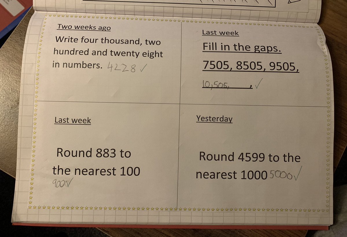 MissMcCabe98's tweet photo. So simple but I always try and do one of these last term, last week sheets each week. It really helps with highlighting any misunderstandings within the class and any areas which need to be worked on! Simple but effective ππ» #y4maths https://t.co/vwdM65KMqv