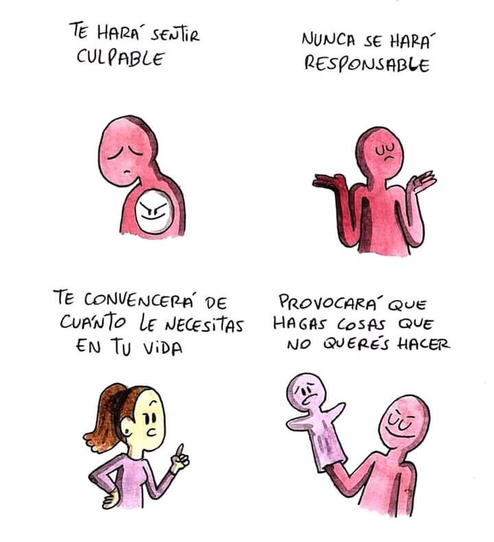 Estar a lado de una persona manipuladora.