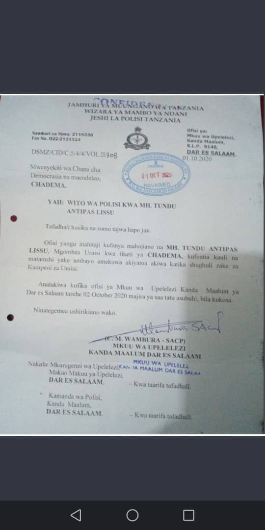 Tundu Antiphas Lissu tweet media