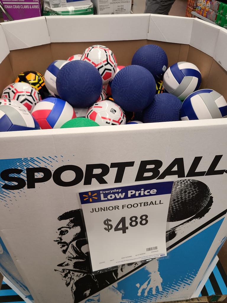 KinsomniaJK's tweet photo. Nope. Not "football". I know it's a pandemic, but have you forgotten what a football is Walmart? #fail https://t.co/JVThOTc31W