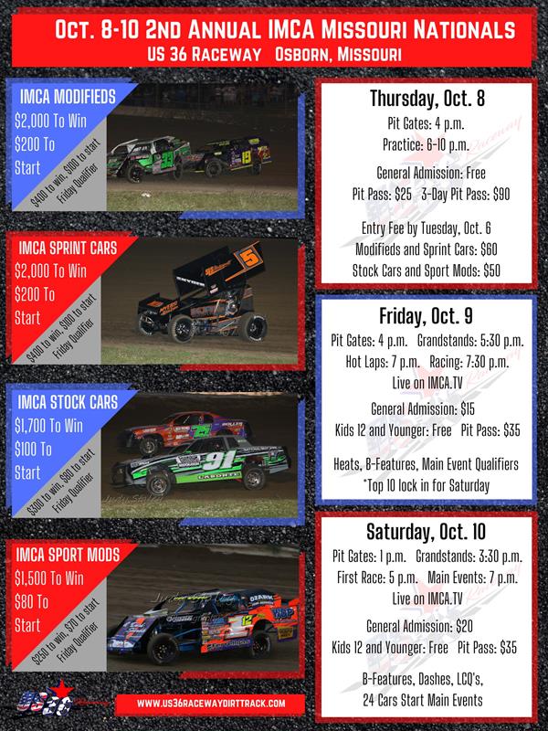 2nd Annual IMCA Missouri Nationals October 8-10 us36racewaydirttrack.com/news/?i=87890