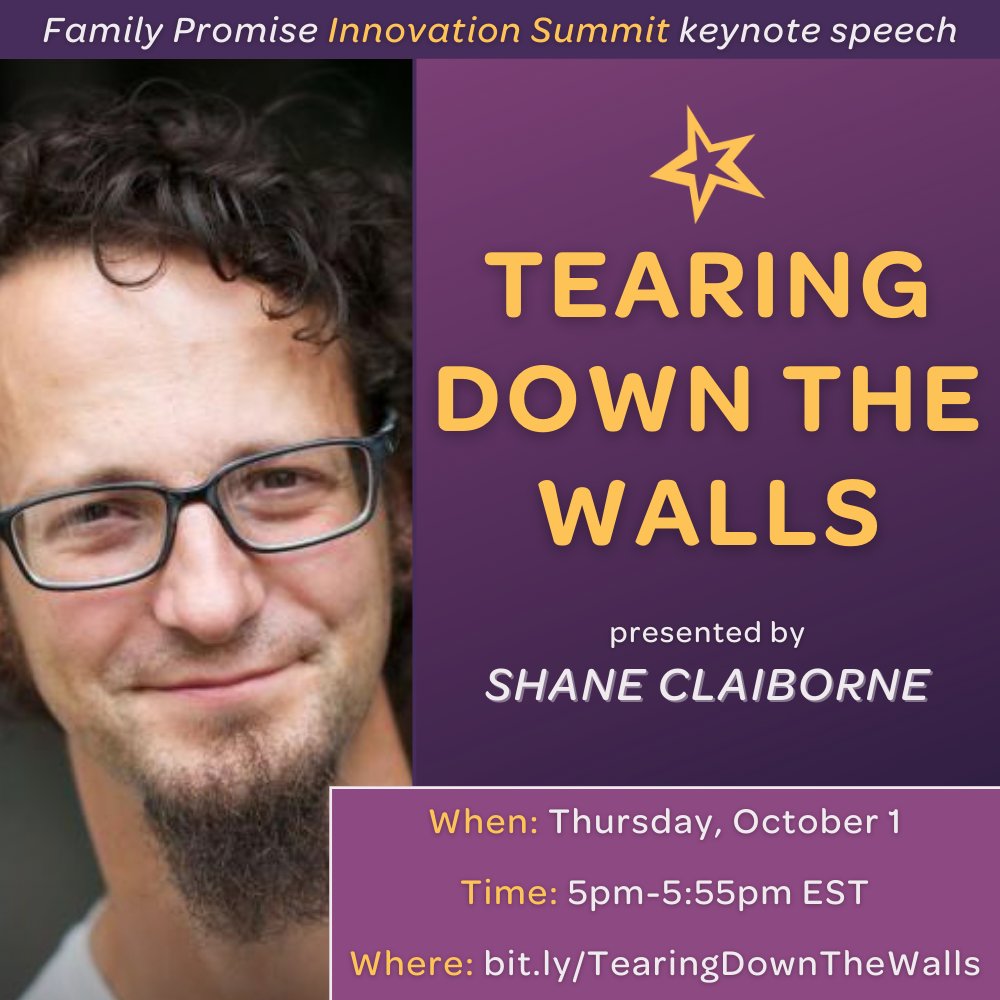 FamilyPromise3's tweet photo. RT fpnational "We'll keep a running thread of @ShaneClaiborne's keynote address, but if you want to tune in on Zoom, here's the link: https://t.co/reezy0YCdH

#FPInnovationSummit https://t.co/Dw6lLGiOTx"