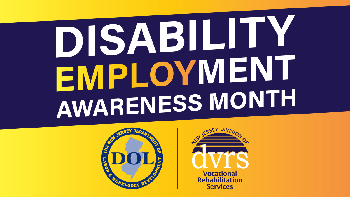 NJLaborDept's tweet photo. October is Disability Employment Awareness Month. This year’s theme  is “Increasing Access &amp; Opportunity.” The Division of Vocational Rehabilitation Services provides employment and training to those with disabilities and welcomes the opportunity to assist you on your career path https://t.co/STzDyVIEqj