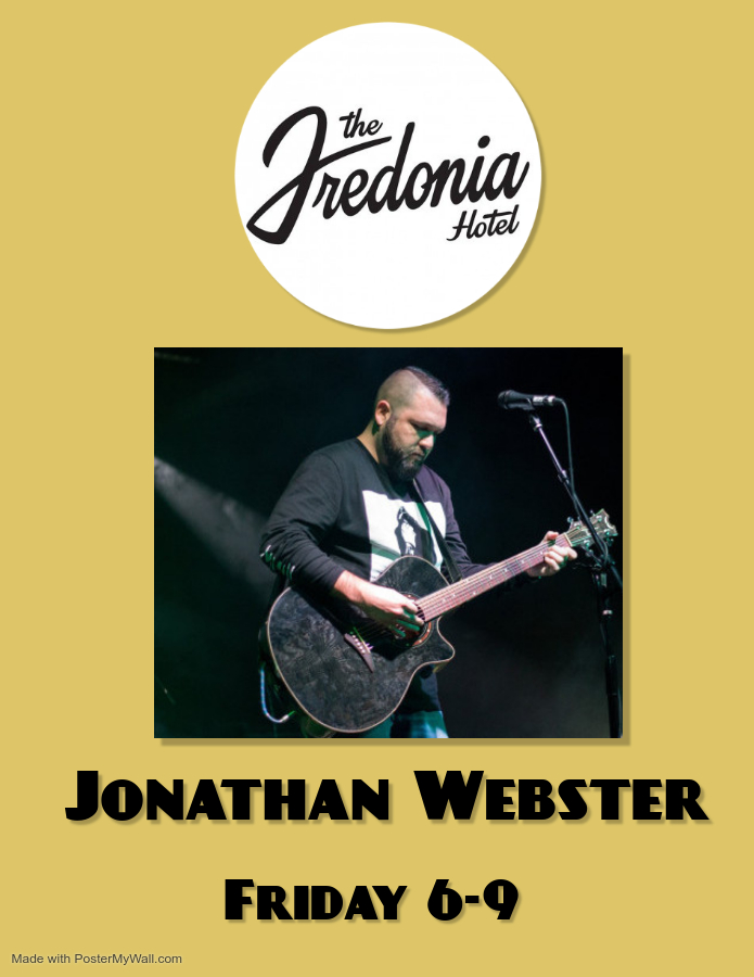 Tomorrow on the patio of the awesome Fredonia Hotel!! Come enjoy this awesome weather with me!! <a href="/FredoniaHotel/">The Fredonia Hotel</a>