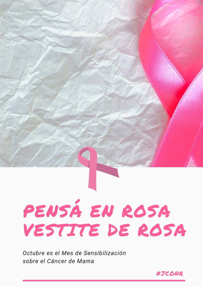 jovconrovira's tweet photo. Te invitamos a que en octubre
💕PIENSES EN ROSA : 

ayudanos a llenar Twitter con información sobre la prevención del cáncer de mamas.

🌸VESTIRTE DE ROSA: 
Podes usar el lazo, una prenda o el barbijo del color que representa a la lucha y  concientización sobre esta enfermedad. https://t.co/7aRs8JI4e0