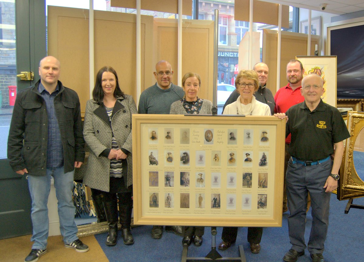 6/ memorial was ready for viewing at M & J Framing in Keighley and along with Robert Riley, the joiner who had made the new frame and Sheila Butler the calligraphist plus Caroline Brown and Simon Rourke from the Library, we unveiled the memorial which was given to Councillor...