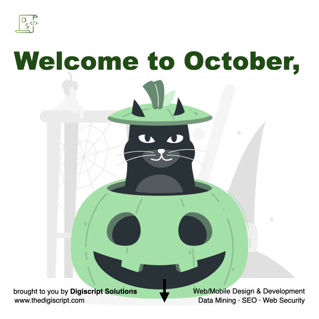 thedigiscript's tweet image. Welcome to October. What a year it&apos;s been 😅. What are your goals for October?                                                       #digiscript