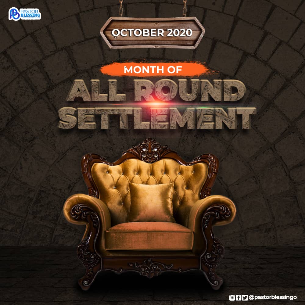 hisdayspringNG's tweet photo. Welcome to our month of #AllRoundSettlement
#October1st
#October2020 https://t.co/mqyVpgAzCK
