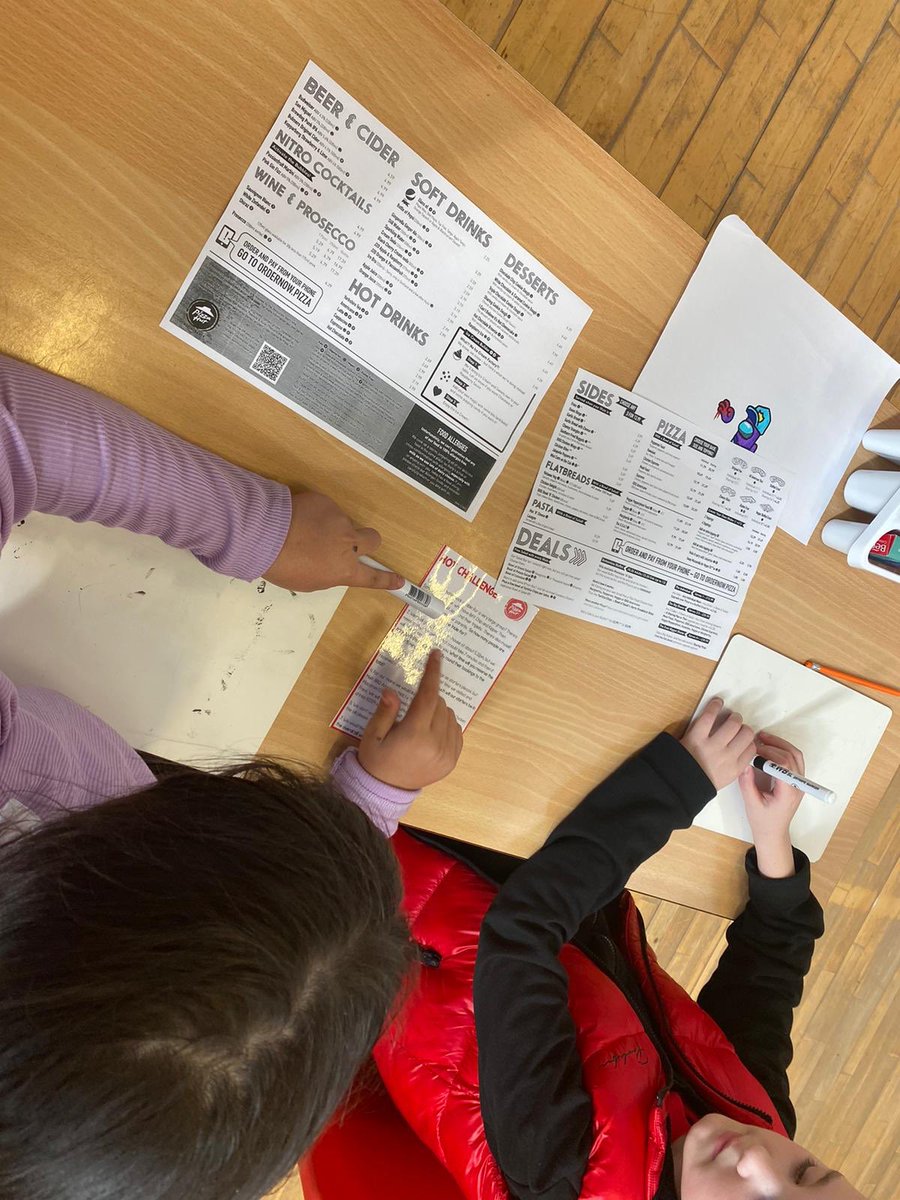 AntoninePrimary's tweet image. A group of P7s enjoyed a Numeracy treasure hunt this afternoon  followed by Reading for information and budgeting the cost of a meal. #reallifecontexts #application #pupilenegagement