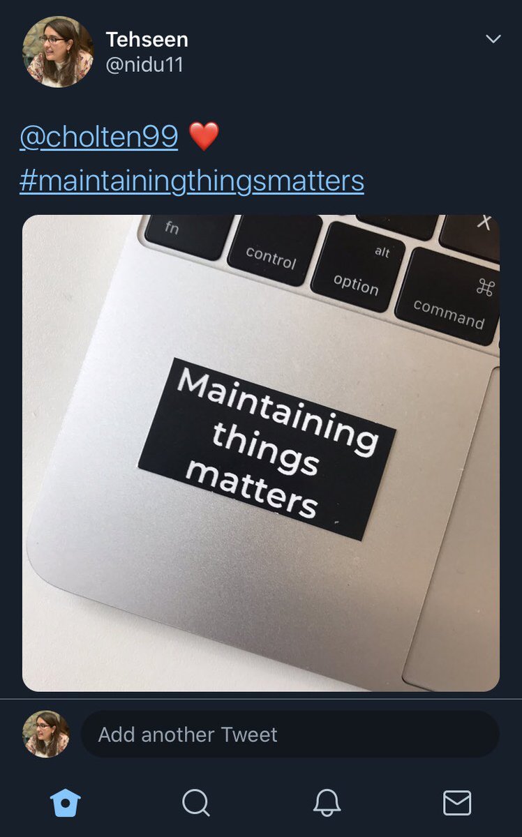 @HackITdelivers @cholten99 @Justice_Digital @crablabuk Always ❤️ for @HackITdelivers @cholten99 *that* 'maintenance matters' sticker was sent to me by the Sticker Fairy 😇 I can't take any credit for it. But will post again because its just lush. Would be good to talk all things maintenance with you again, hope you all are doing well